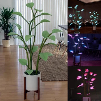 Волшебная светодиодная лампа для комнатных растений, Программируемый ночник для помещений, Изменяемый цвет, Волшебная лампа для растений для домашнего декора, огни Бонсай