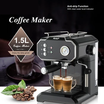 Кофеварка Cafetera 1,5 л Inox Полуавтоматическая Super Slim ESE POD & Powder Эспрессо-Машина для приготовления Капучино с горячей Водой R.104 EU plug