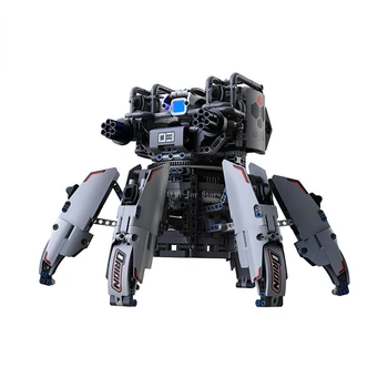 Умный строительный блок серии Jupiter Dawn, Шестиногий робот-титан, Радиоуправляемая игрушка, Bluetooth-приложение, управление, Детский подарок 1200 + деталей