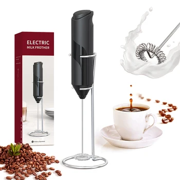 Электрический молоковзбиватель Электрический Молоковзбиватель Мини-Пенообразователь для кофе, взбиватель яиц, Черная кухонная машина малой мощности